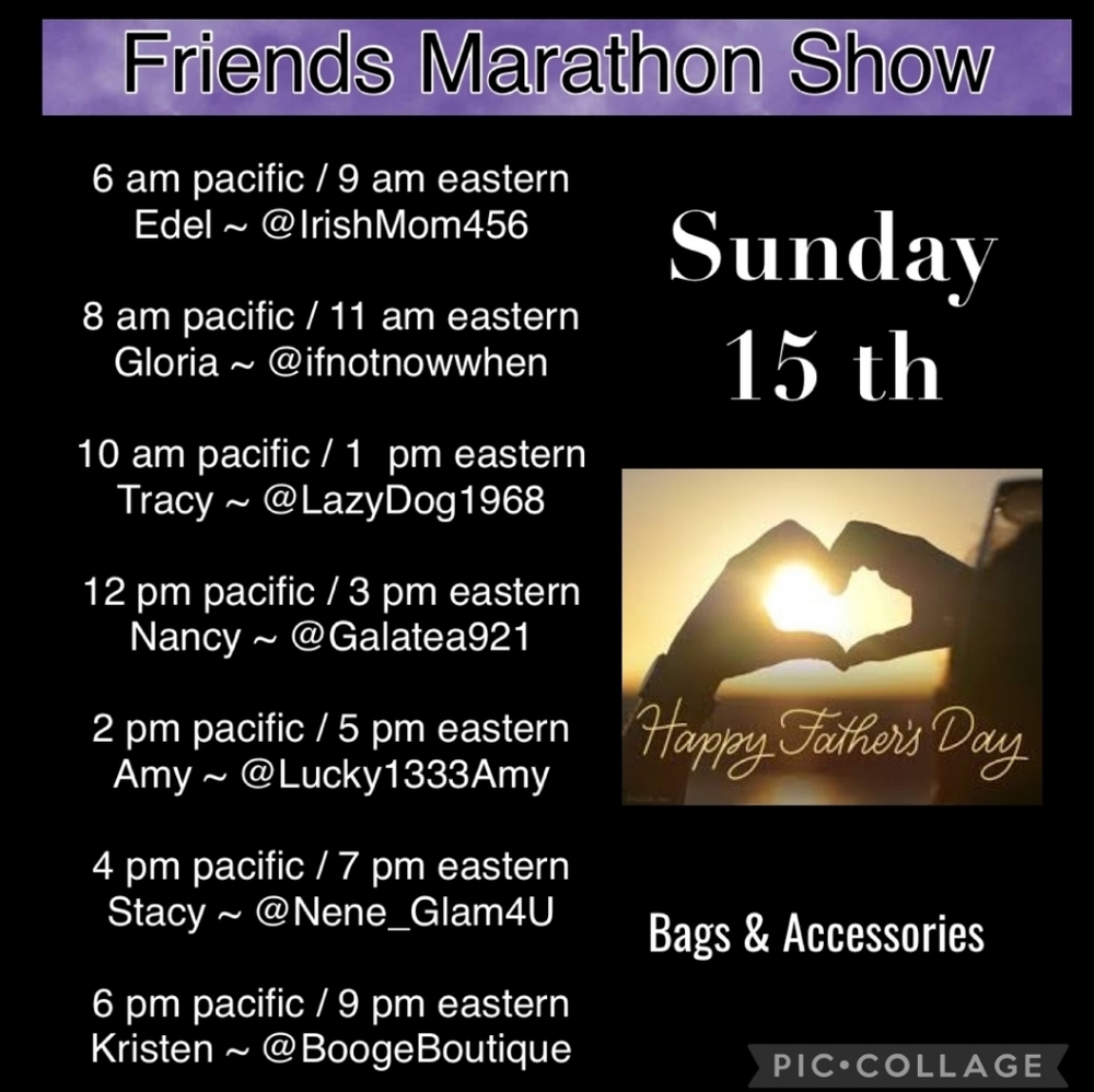 Live June 15TH 1 PM EST Marathon Show - Like to be notified